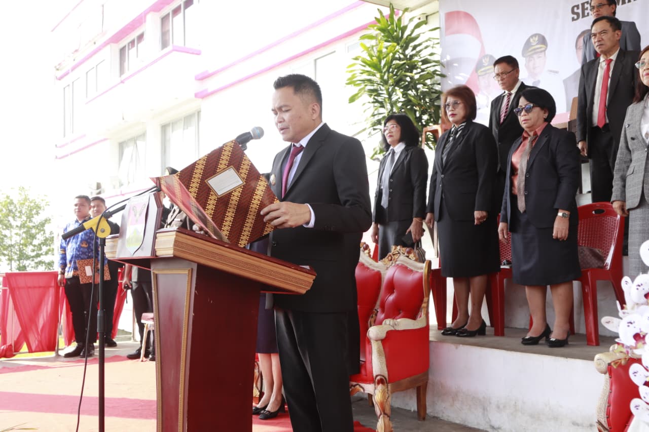 Tumbuhkan Semangat Nasionalisme, Bupati Ronald Kandoli Pimpin Upacara Kesaktian Pancasila.