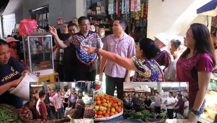 Bupati Ronald Kandoli Pantau Harga dan Ketersediaan Bapok Jelang Idul Fitri 2025