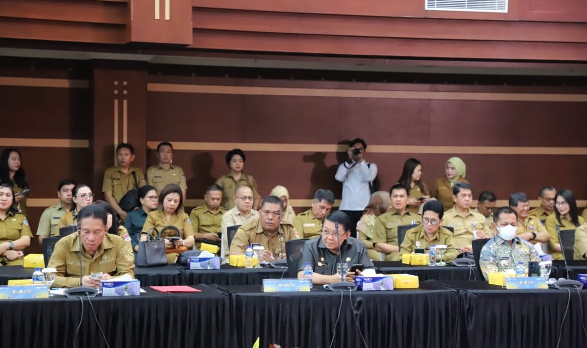 Bupati Denny Mangala Hadiri HLM dan CBL TPID Provinsi Sulut di Perwakilan BI