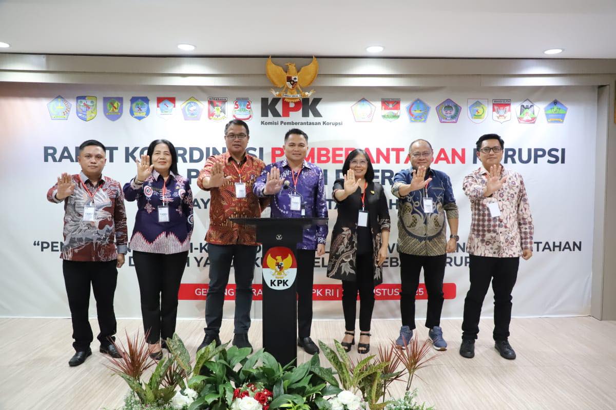 Perkuat Komitmen Pemerintahan yang Bersih, Bupati Ronald Kandoli Hadiri Rakor Pemberantasan Korupsi di KPK