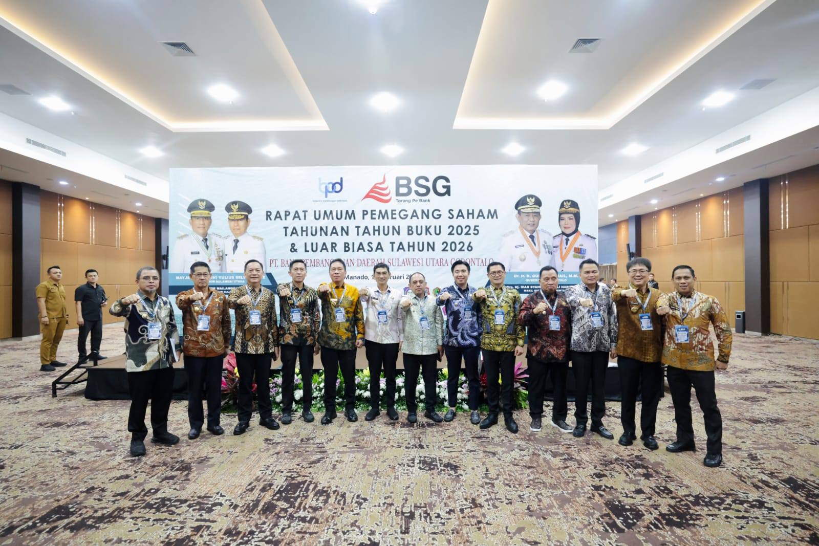 Bupati Ronald Kandoli Hadiri RUPS Tahunan dan Luar Biasa BSG, Perkuat Sinergi Ekonomi Daerah